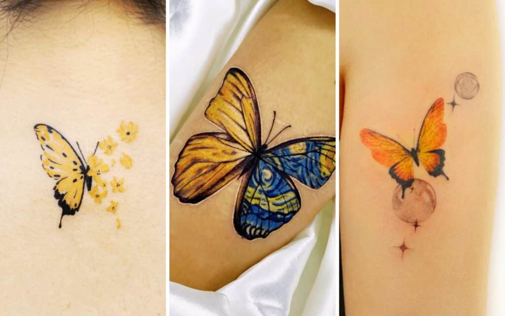 best yellow butterfly tattoos featured image