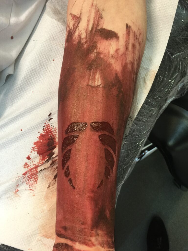 Ink Rubbing tribal tattoo technique