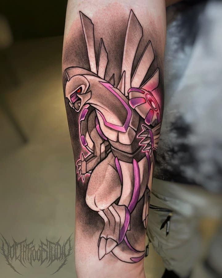 Palkia White Dragon Pokemon Tattoo