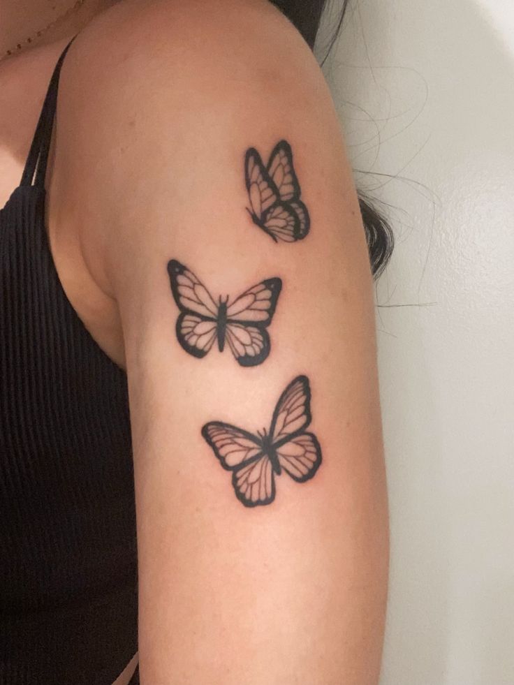 Upper Arm Butterfly Tattoo Ideas