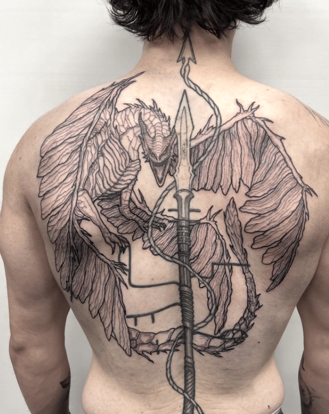 Ancient Dragon Lannseax Tattoo