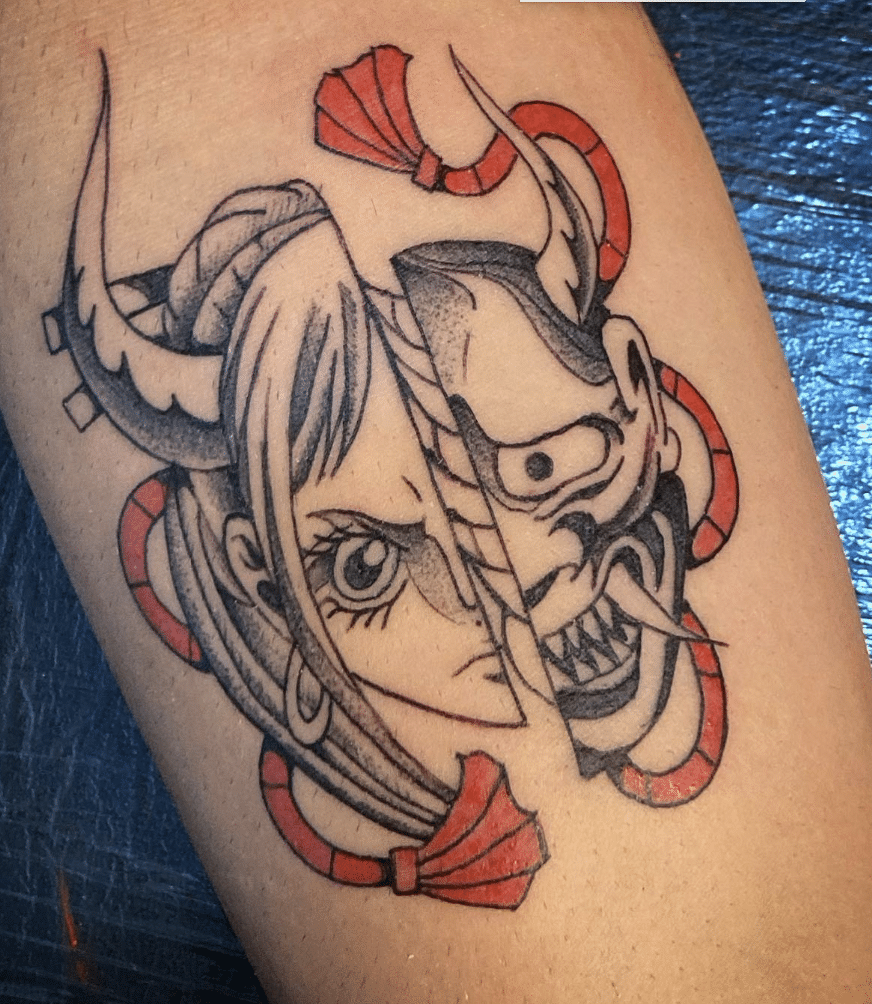 Anime Japanese Mask Tattoo