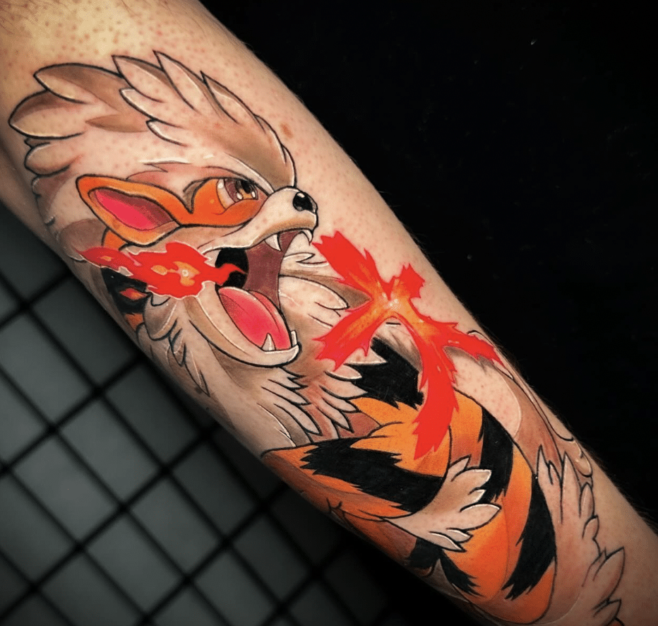 Arcanine Dog Tattoo