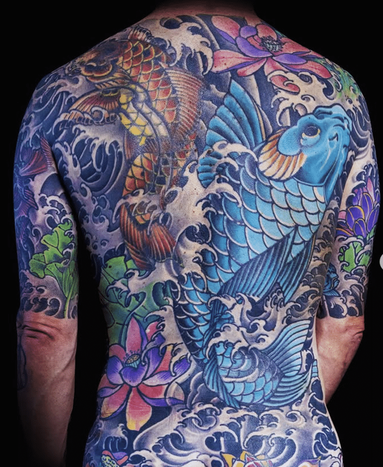 Body Suit Koi Tattoo