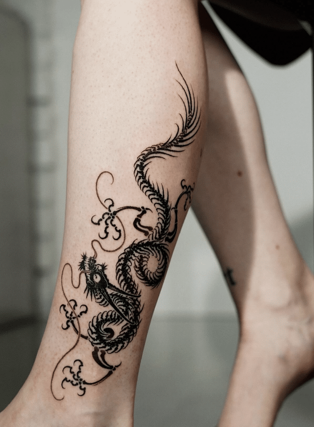 Bone Dragon Tattoo