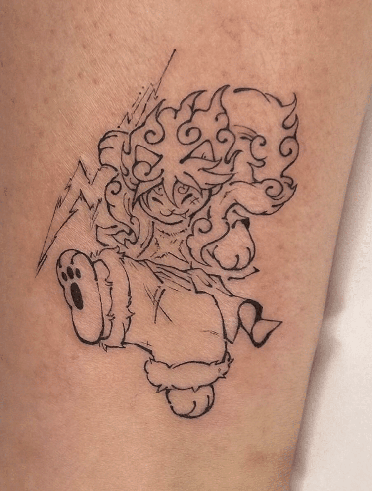 Cat One Piece Tattoo