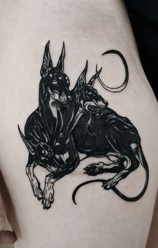 Cerberus Dog Tattoo