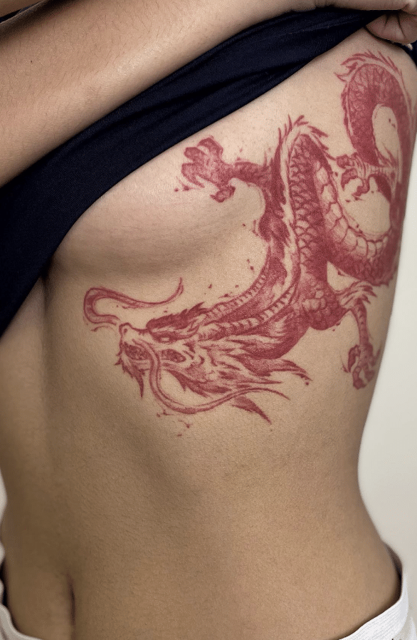 Chinese Red Dragon Tattoo