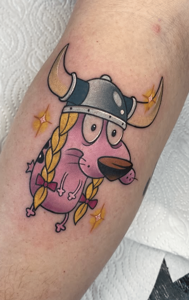 Courage The Cowardly Dog Tattoo