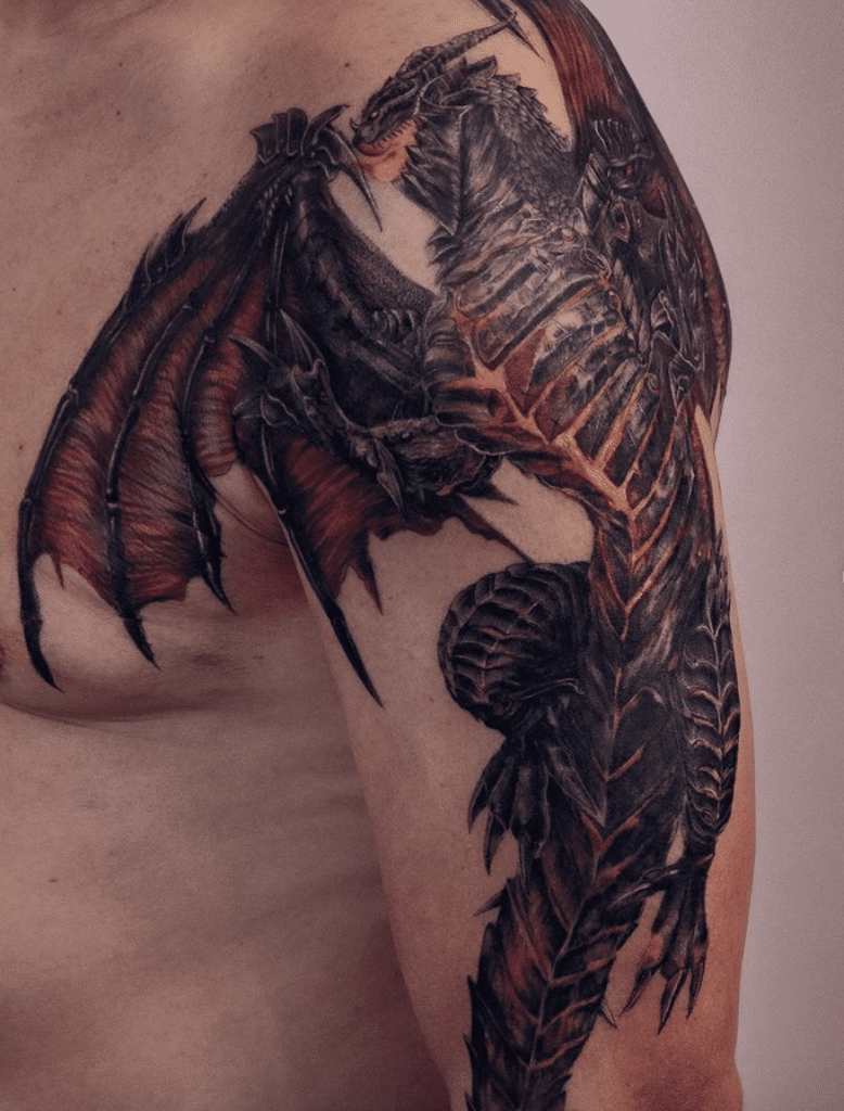 Deathwing World Of Warcraft Tattoo