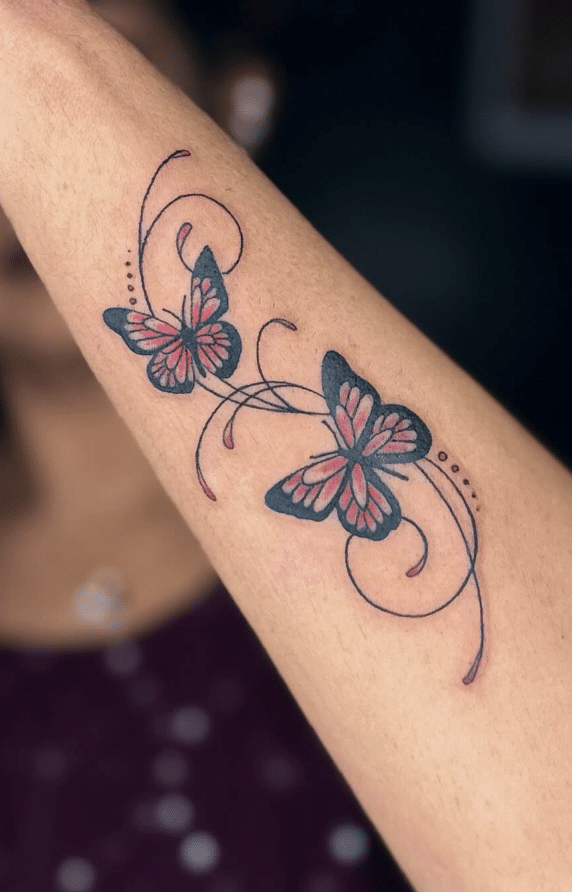 Double Butterfly Tattoo