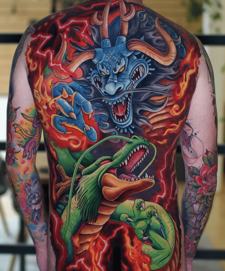 Dragon Ball X One Piece Tattoo