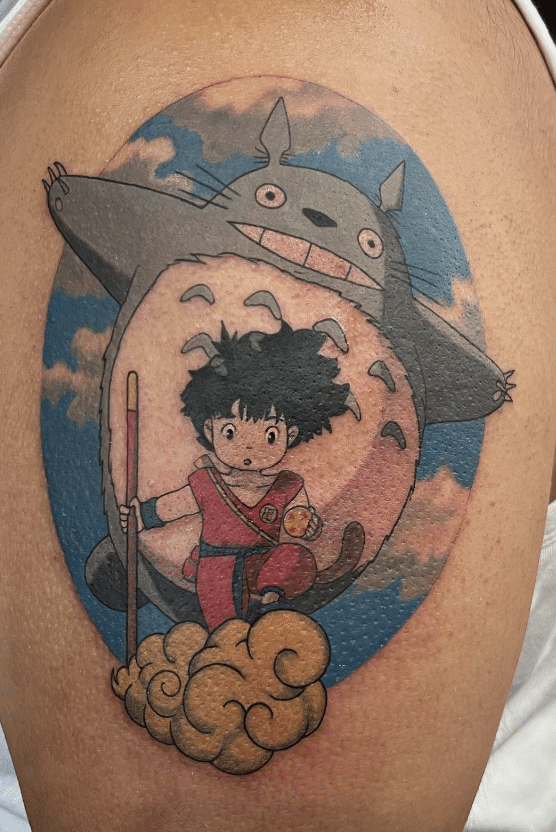 Dragon Ball X Studio Ghibli Tattoo