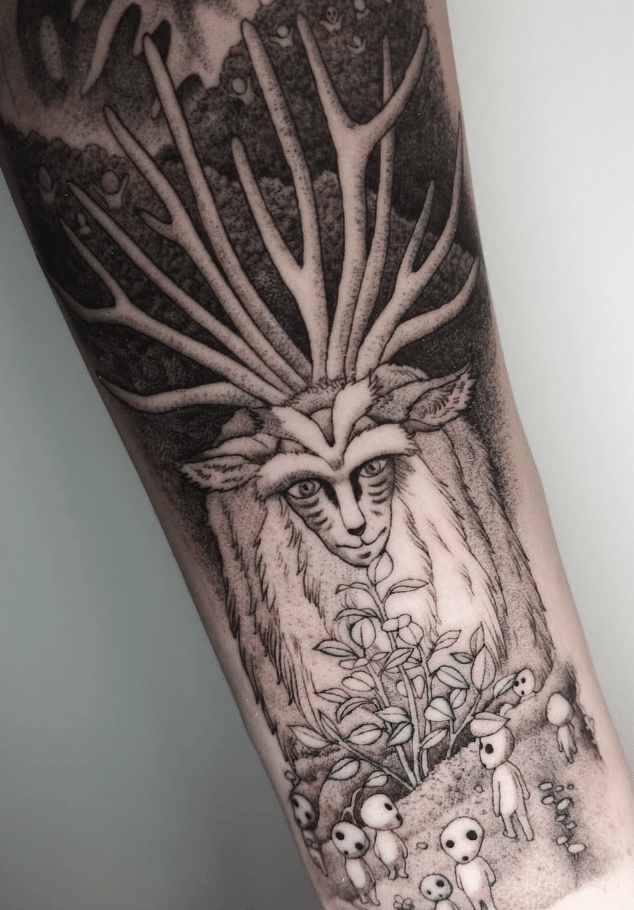 Forest Spirit Studio Ghibli Tattoo ​