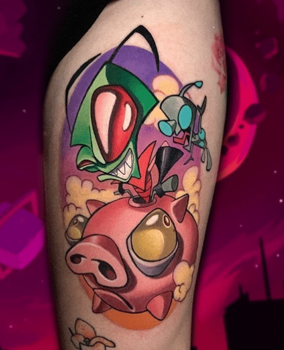 Invader Zim Pig Tattoo