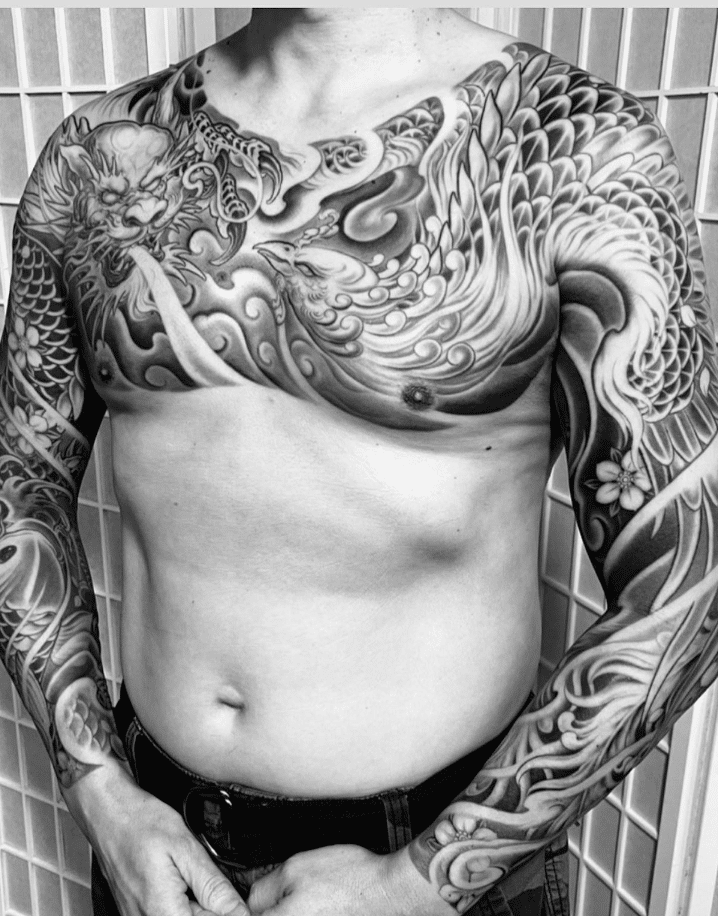 Irezumi Dragon Phoenix Tattoo