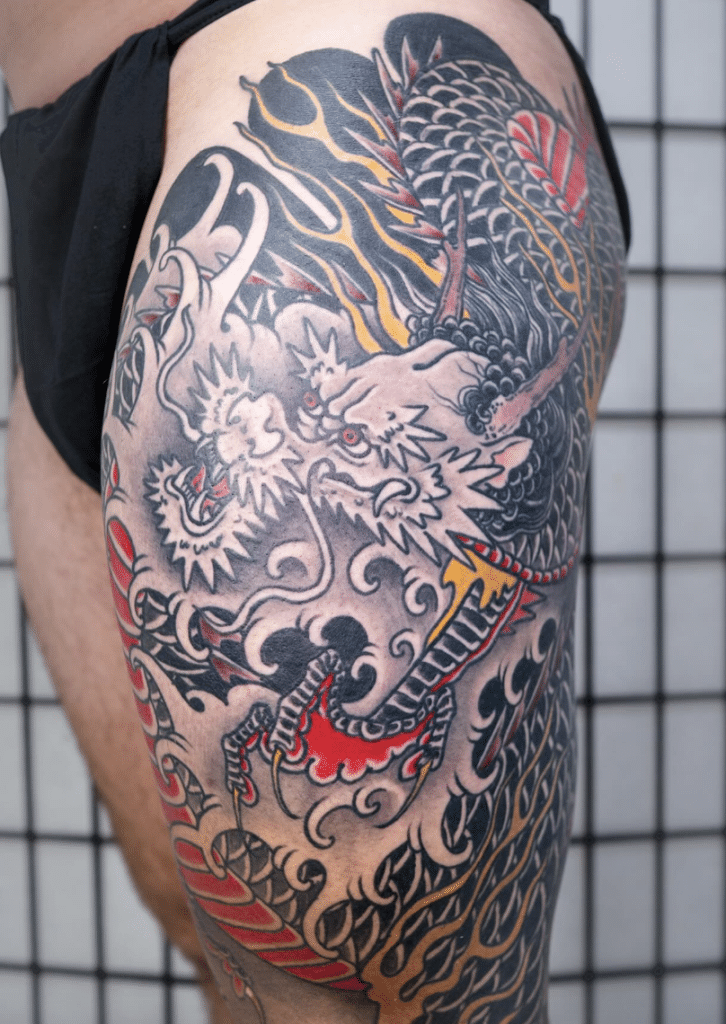 Irezumi White Dragon Tattoo