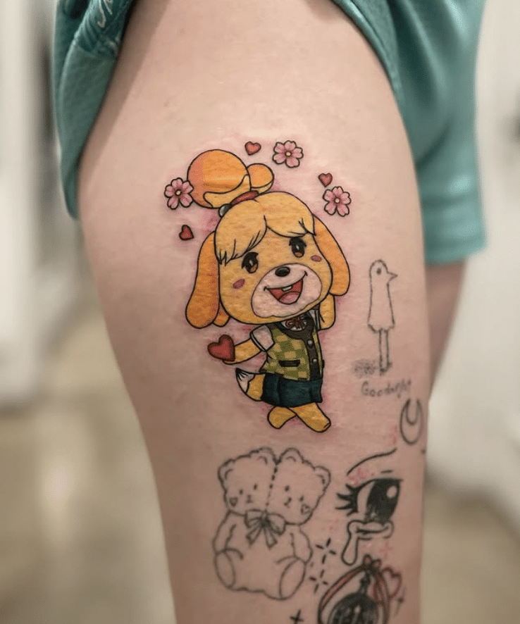 Isabelle Animal Crossing Tattoo