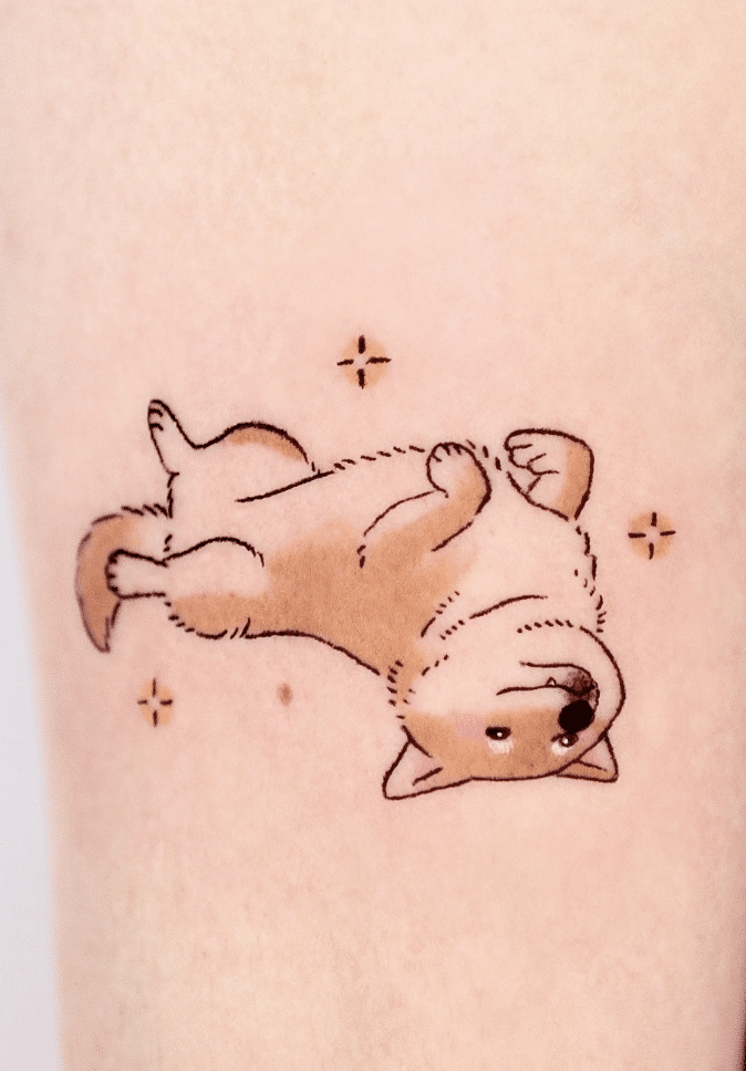 Lazing Dog Tattoo