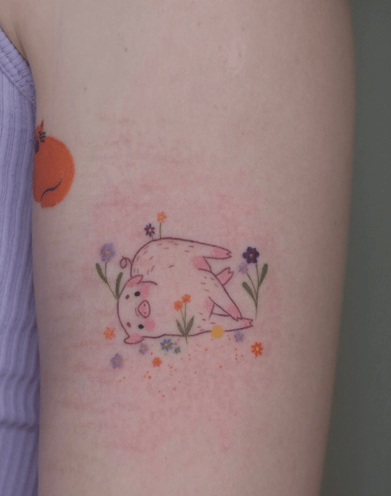 Lazing Pig Tattoo