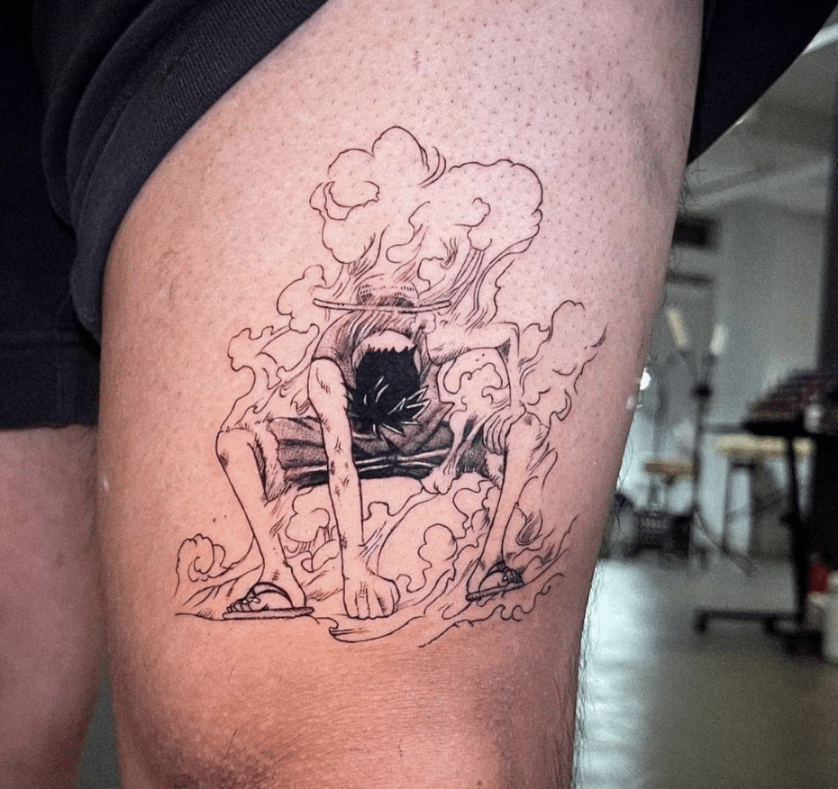 Luffy Gear 2 One Piece Tattoo