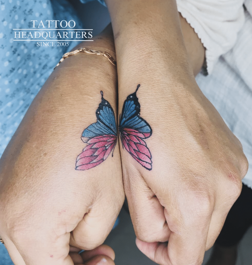 Matching Butterfly Tattoo