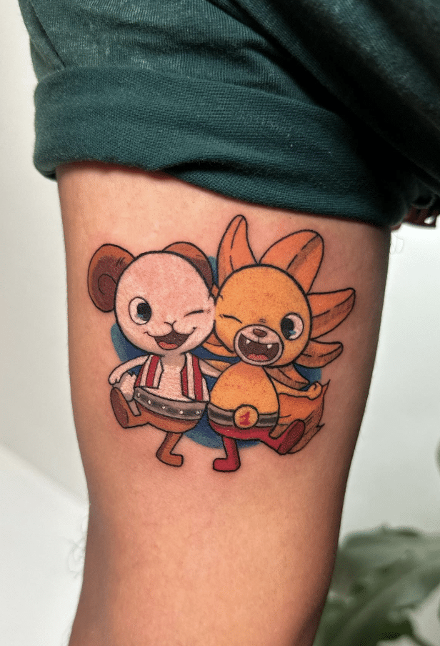 Merry And Sunny Chibi Tattoo