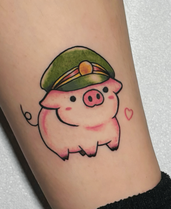 Military Pig Tattoo