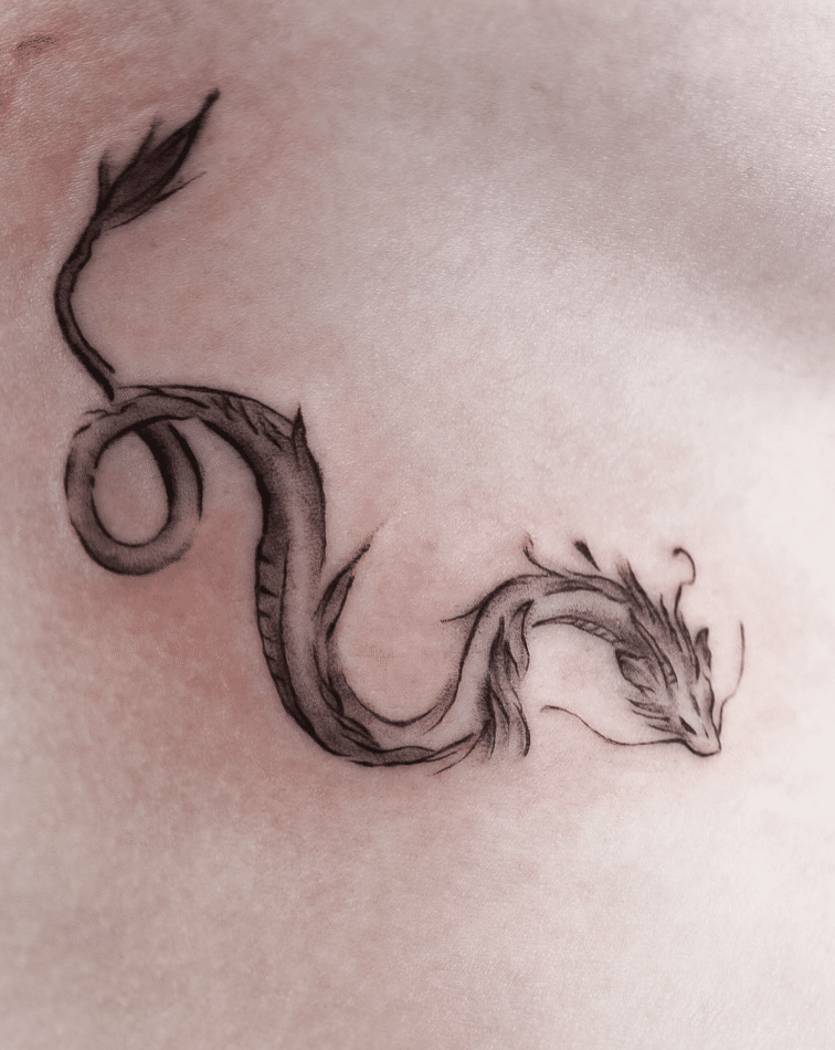 Minimalist Chinese Dragon Tattoo New