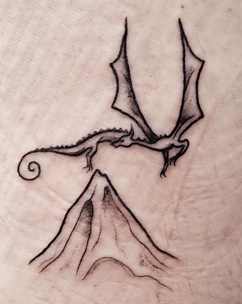 Minimalist Dragon Tattoo