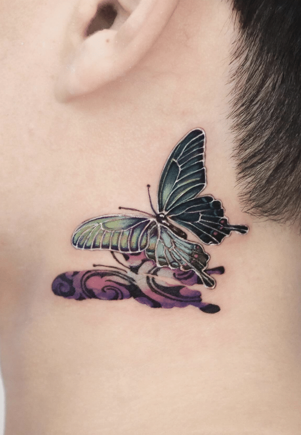 Oriental Butterfly Tattoo