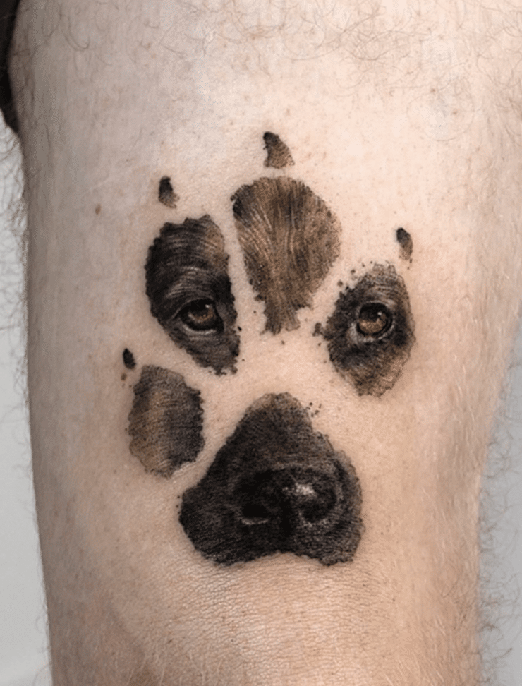 Paw Print Dog Tattoo