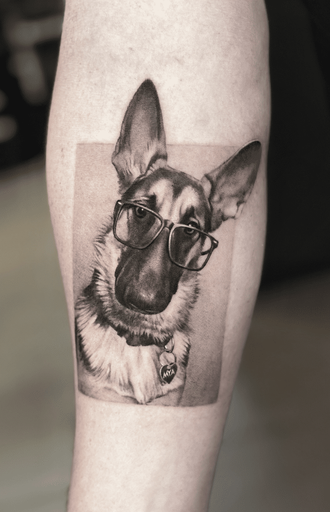 Pet Portrait Dog Tattoo