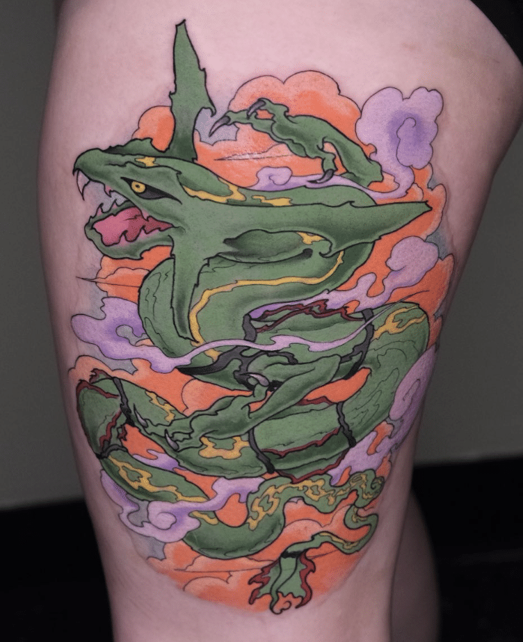 Rayquaza Pokemon Tattoo