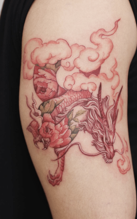 Red Dragon Tattoo Designs On Arm