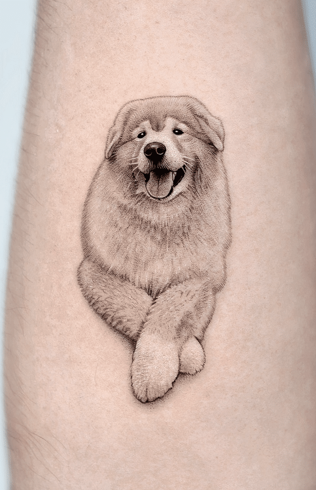 Relaxed Dog Tattoo