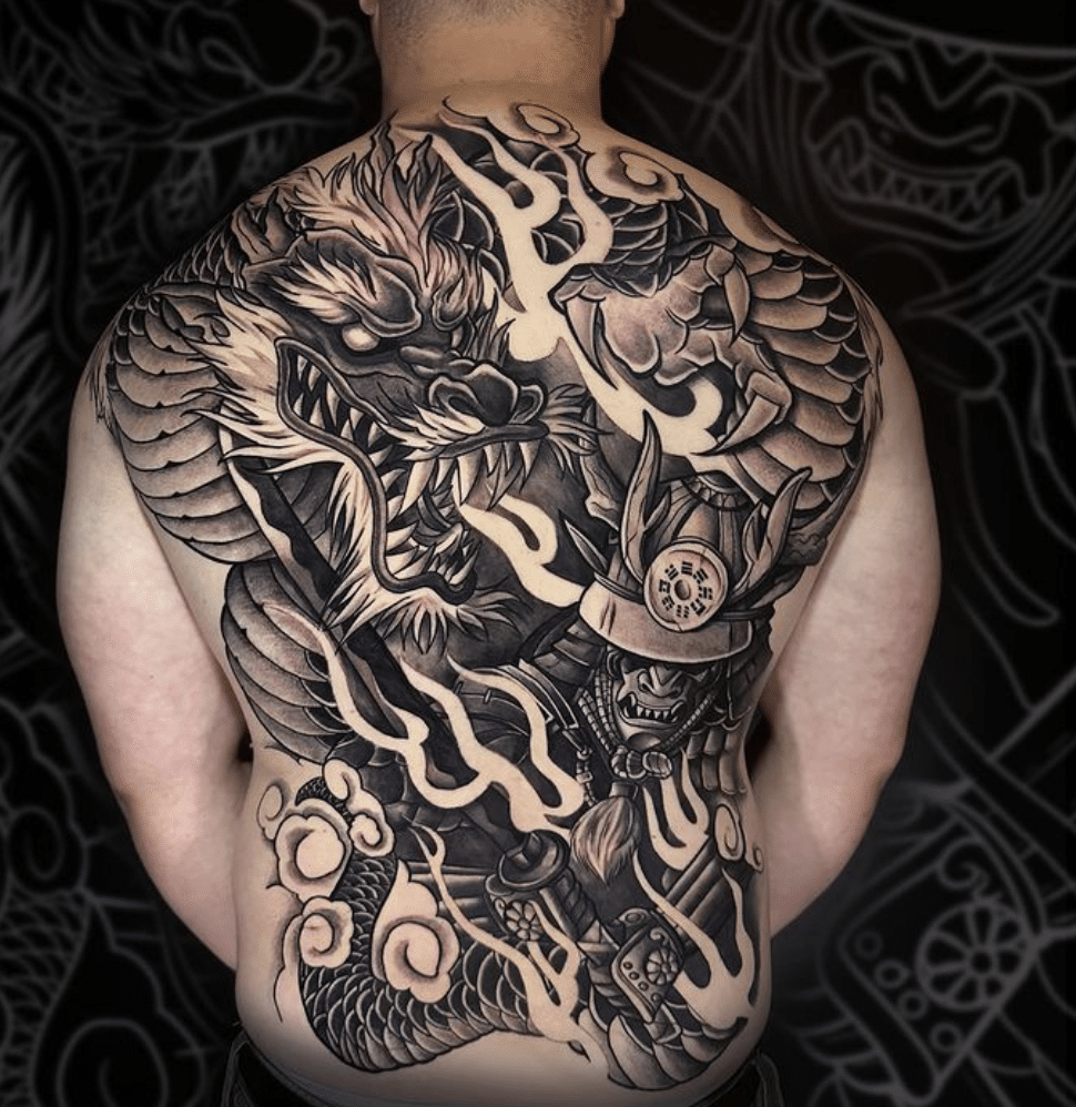 Samurai Black Dragon Tattoo