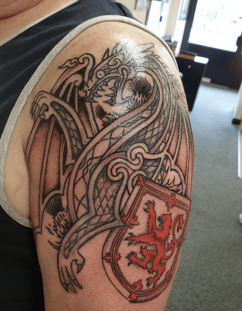 Scottish Celtic Dragon Tattoo