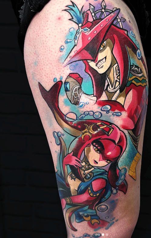 Sidon And Mipha Tattoo