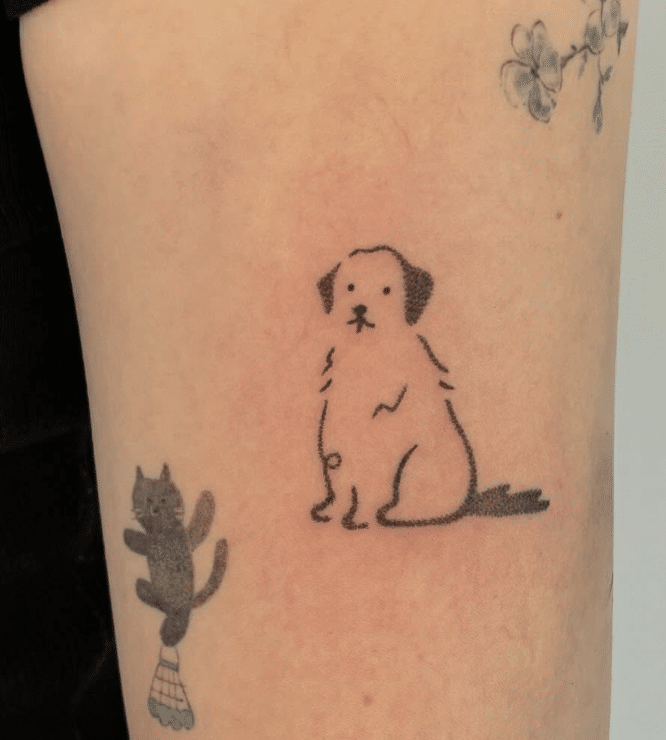 Simple Dog Tattoo