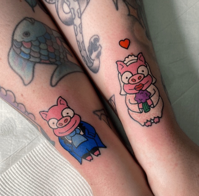 Simpsons Pig Tattoo