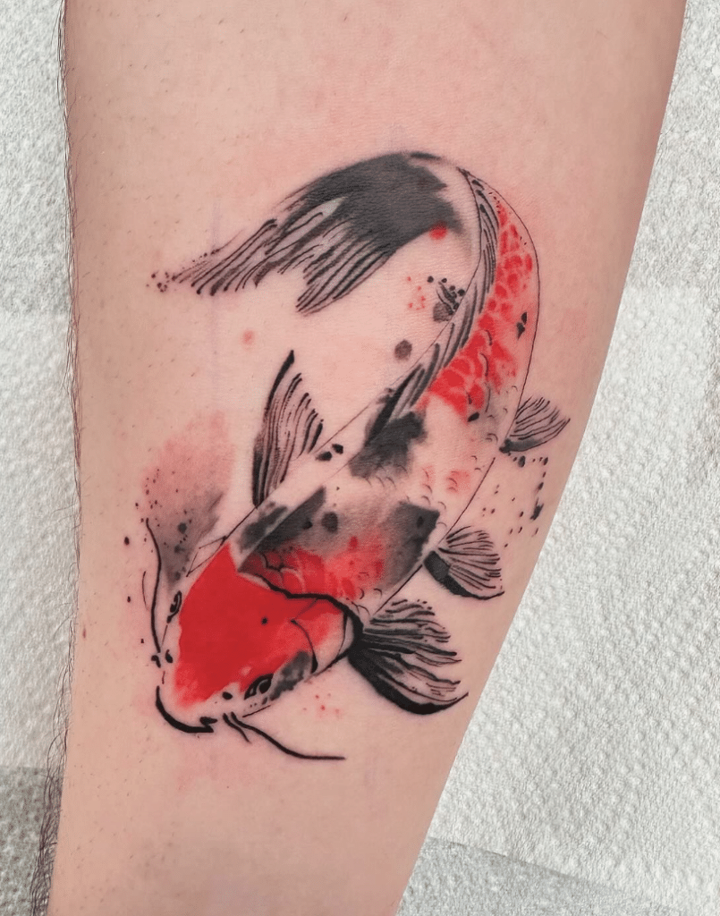 Single Koi Fish Tattoo