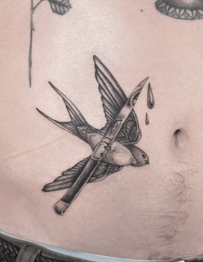 Sparrow Dagger Tattoo