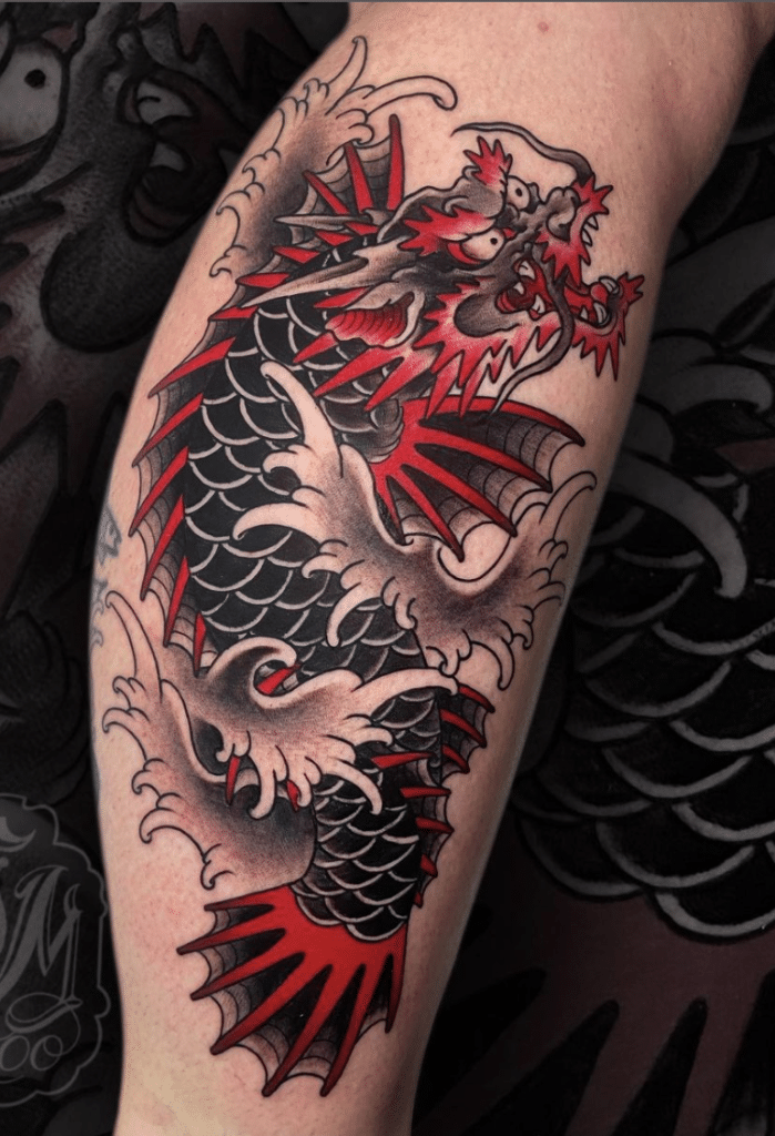 Standard Dragon Fish Tattoo