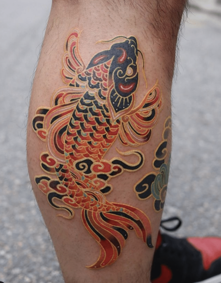 Stylized Koi Tattoo Idea