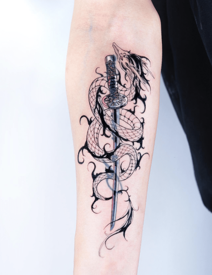 Tanjiro Sword Tattoo