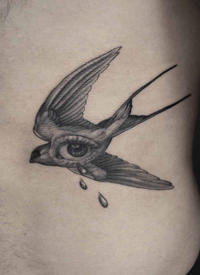 Teardrop Arrow Tattoo