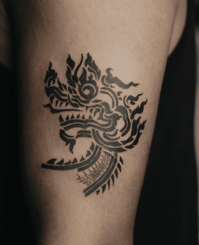 Tribal Dragon Tattoo