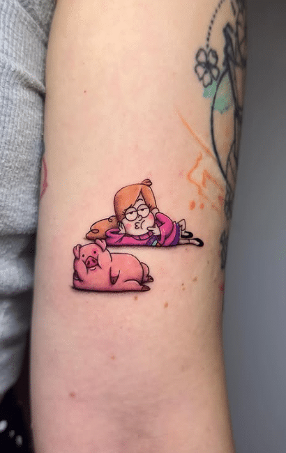 Waddles Gravity Falls Pig Tattoo