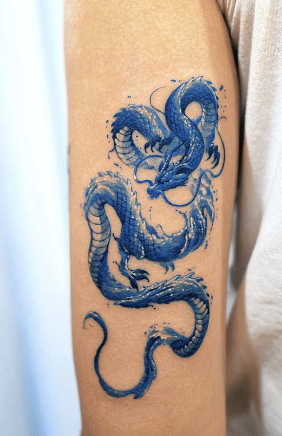 Water Blue Dragon tattoo ideas